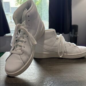 Nike White Leather High-Tops